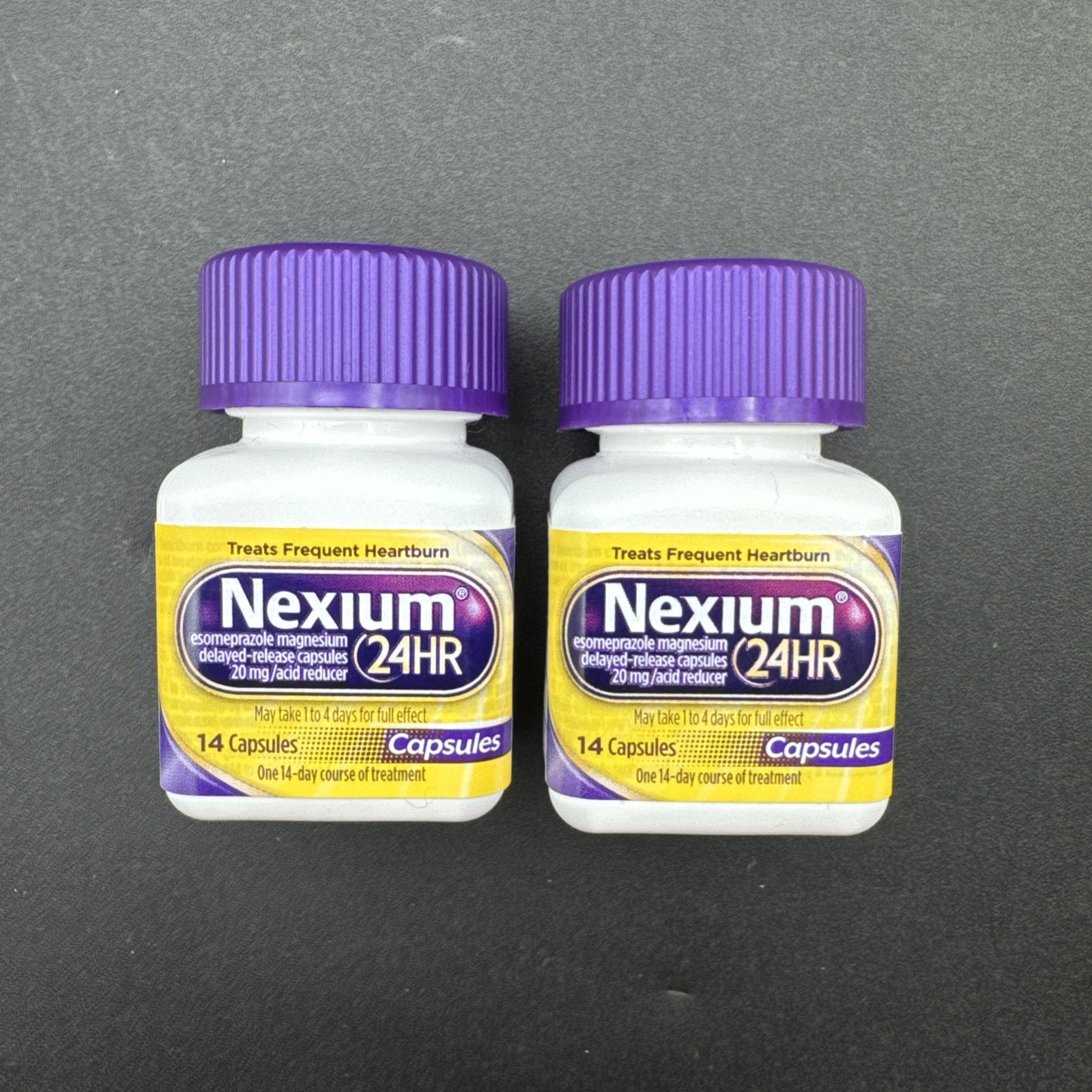 Lot Of 2 Nexium 24HR  14 Capsules Each 28 Total Capsules Exp 02/2028