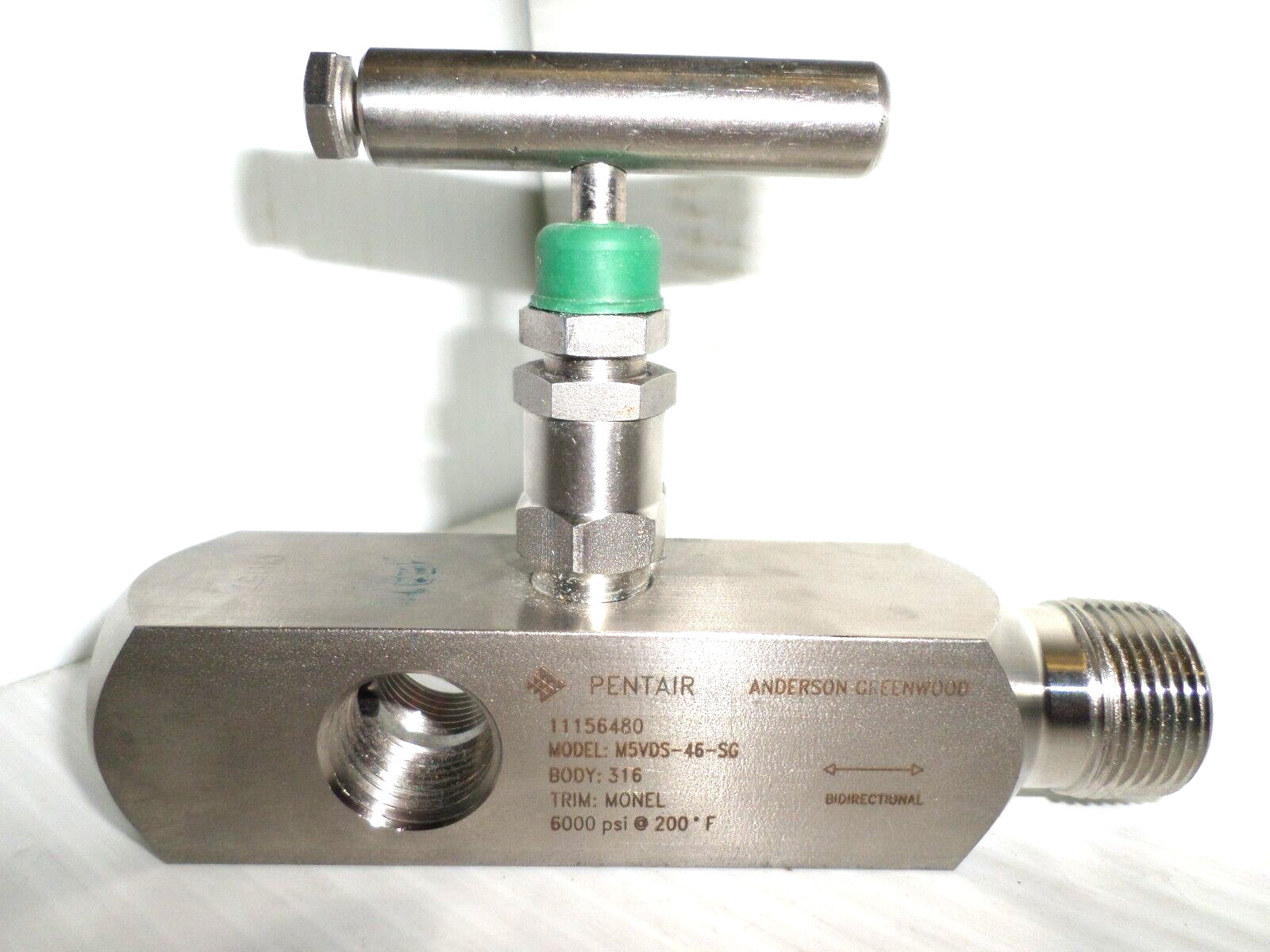 ⭐NEW⭐ANDERSON GREENWOOD M5VDS-46-SG NEEDLE VALVE 3/4" x 1/2" 316SS/MONEL 6000PSI