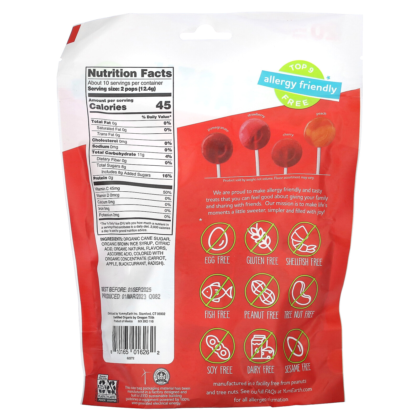 Organic Pops, Assorted Flavors, 20 Pops, 4.3 oz (124 g)