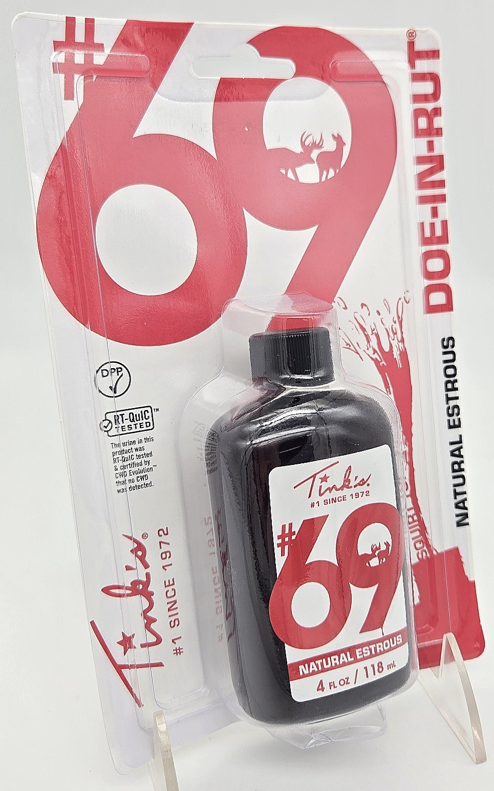 Sealed Tink's #69 Natural Estrous Doe-In-Rut 4 fl oz Squirt Top Buck Lure New
