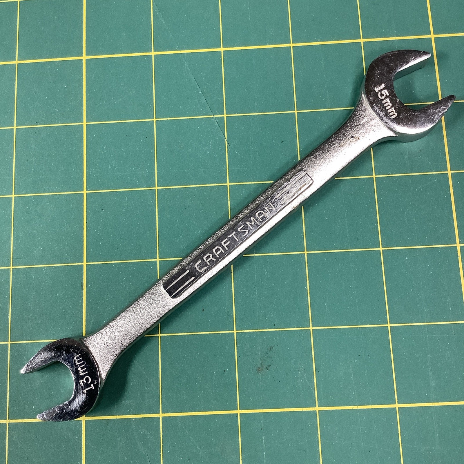 Vintage Craftsman -V- 44507 13mm By 15mm Open End Wrench Nice! USA