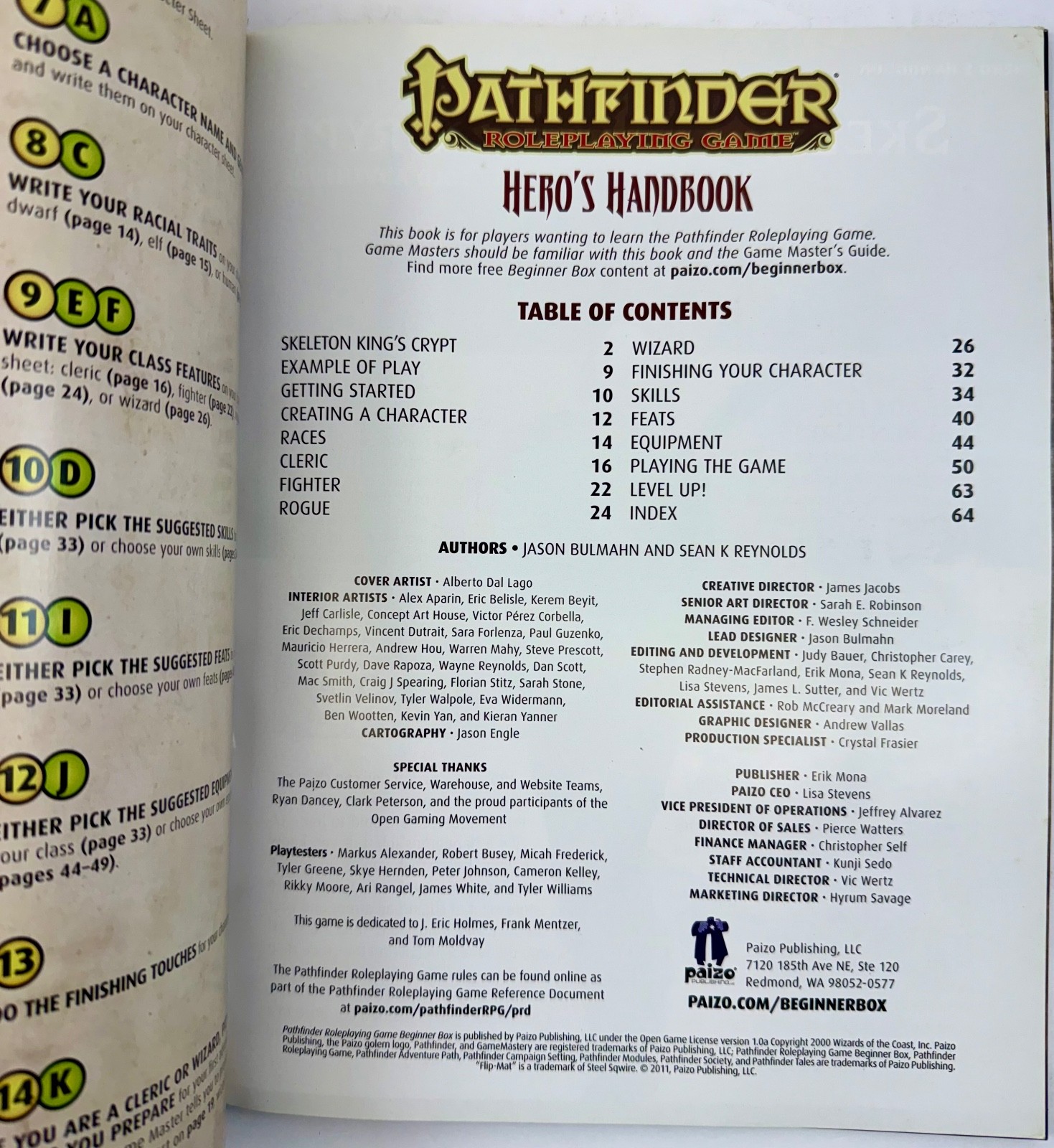 Pathfinder Roleplaying Game Hero's Handbook