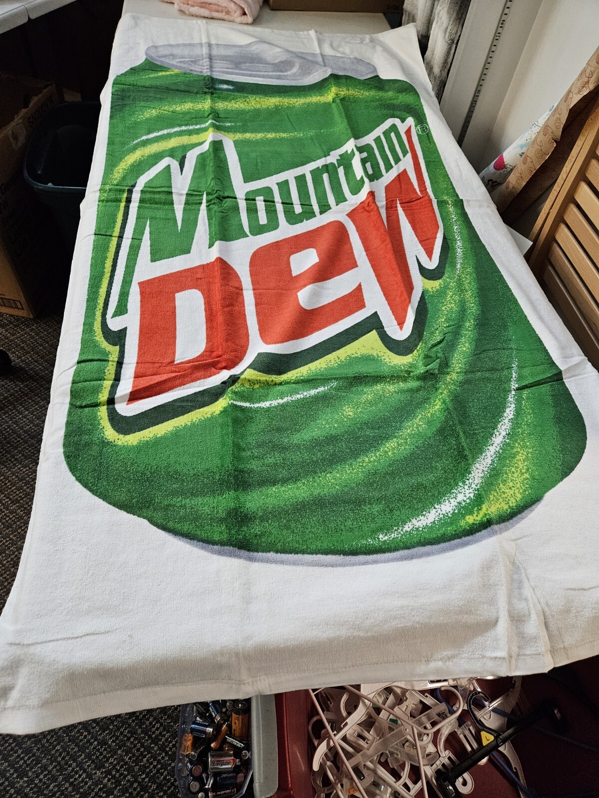 Mountain Dew Beach Towel 100% Cotton Soda Advertising New