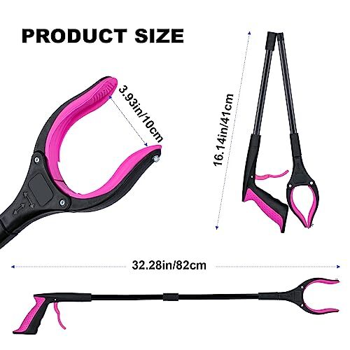 32 Inch Extra Long Grabber Tool Foldable Trash Claw Reaching Tool
