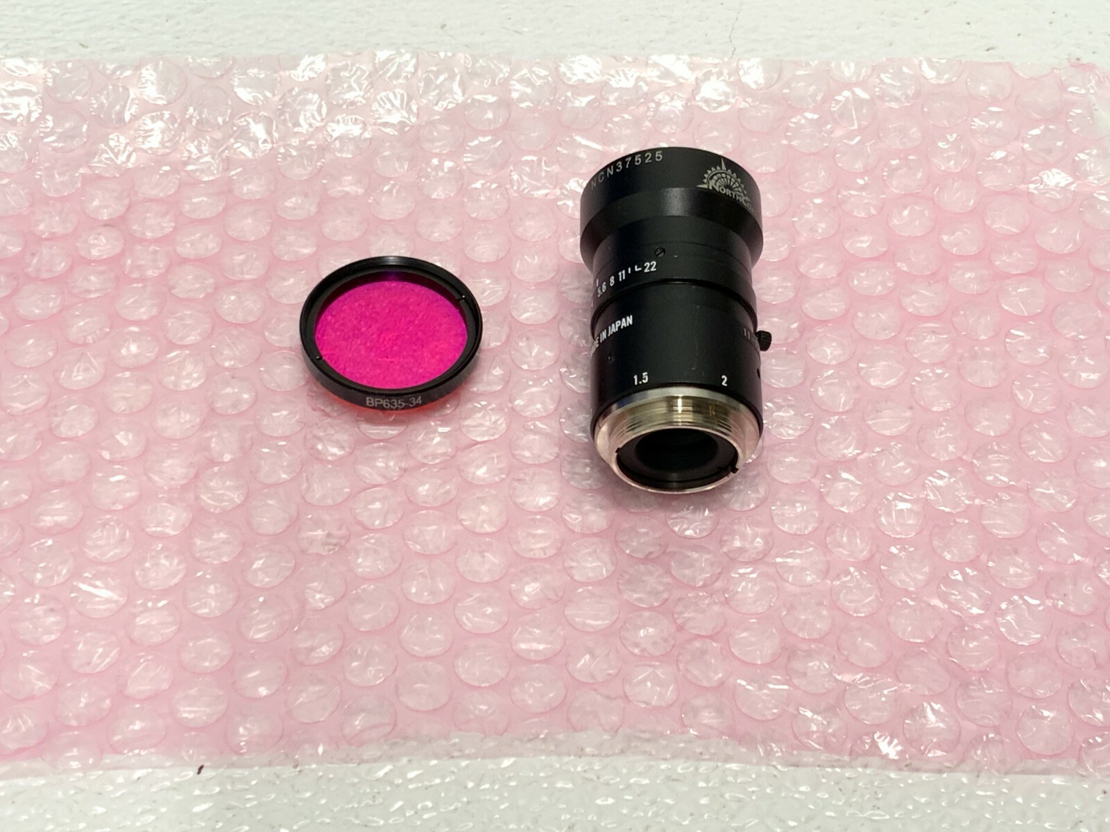 NorthCoast 75mm/F2.5 C Mount Lens w/Midopt BP635-34 Red Bandpass Filter 246F