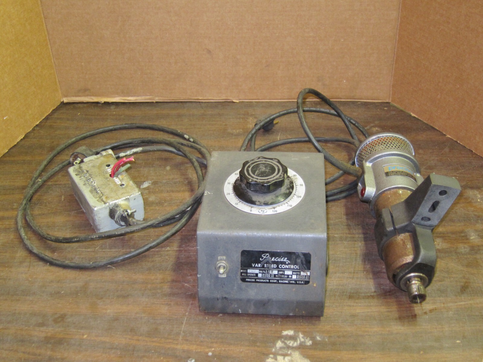 PRECISE S65 HIGH SPEED SPINDLE WITH 7307 VARIABLE SPEED CONTROLLER, Used
