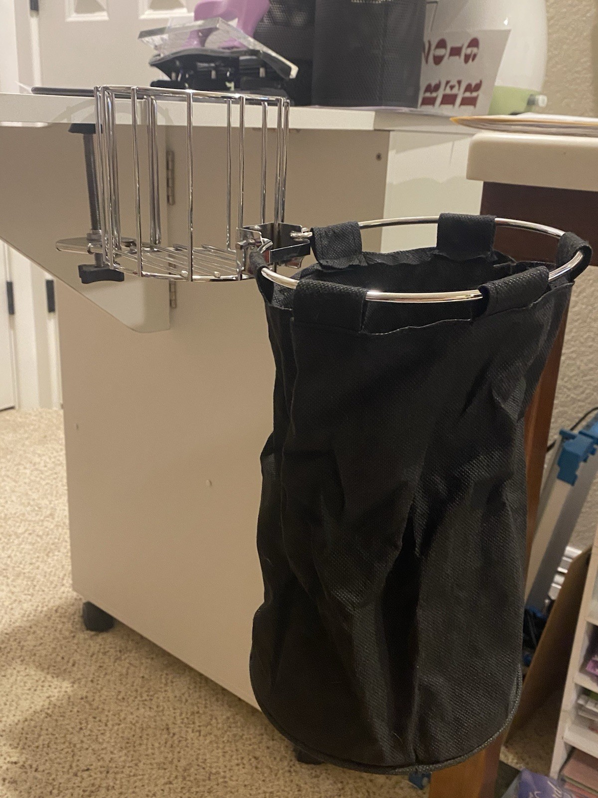 Crafter’s Table Clamp Like Side-Kick Sidekick Cup Holder & Scrap Bin