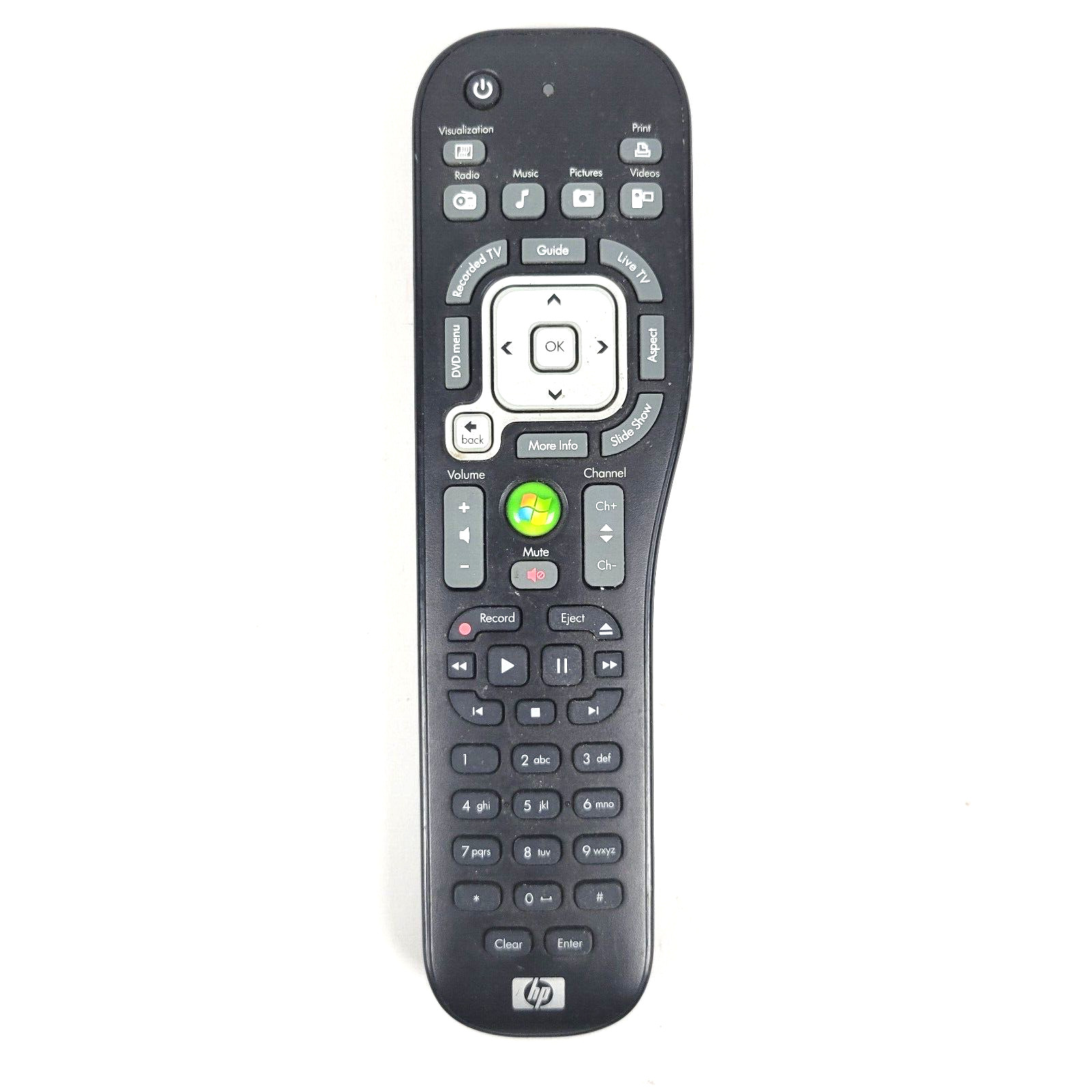 HP Windows Media Center Remote TSGH-IR01 SW rev A  All In One TV