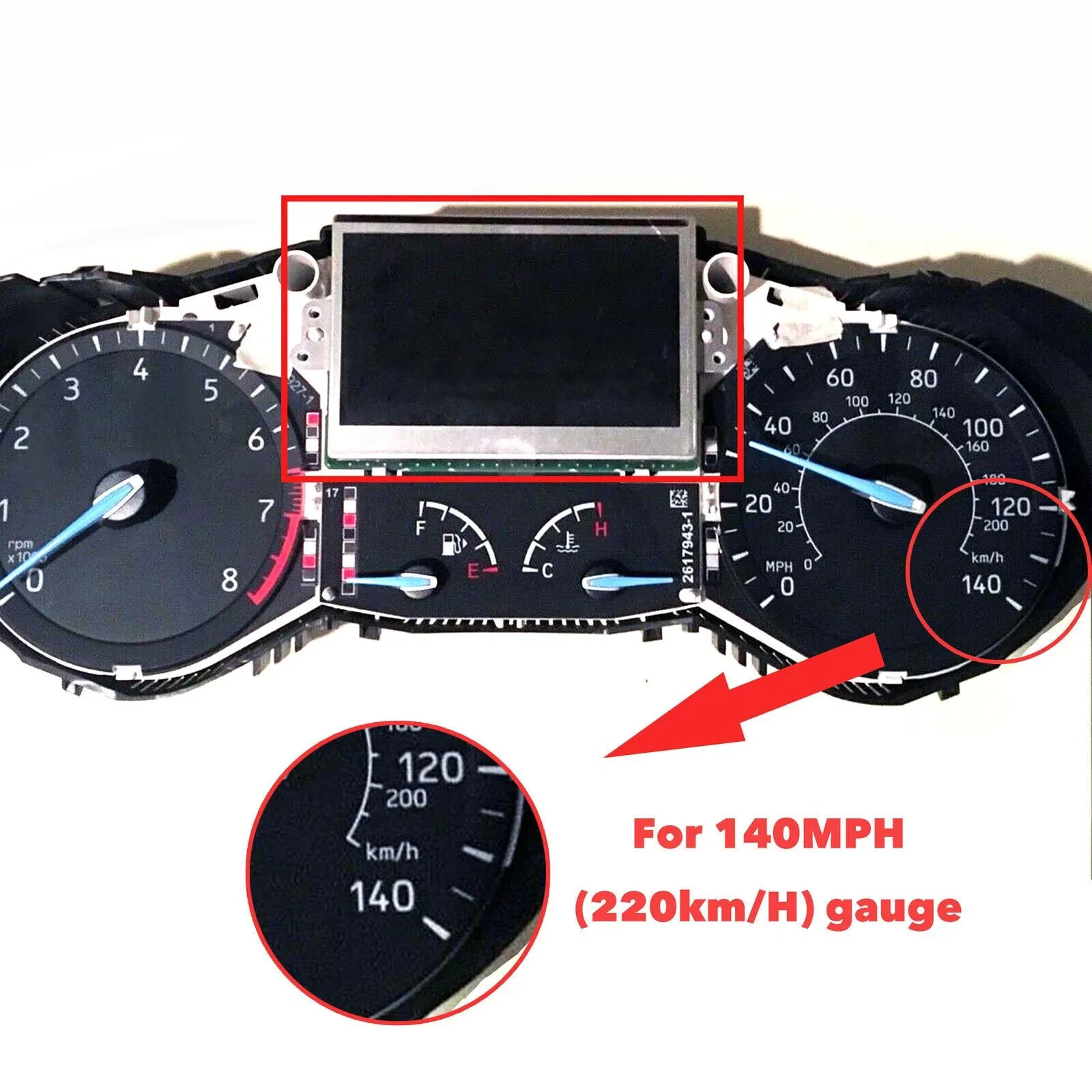 LCD Display Color Screen For Ford Focus Escape Speedometer Cluster 140MPH