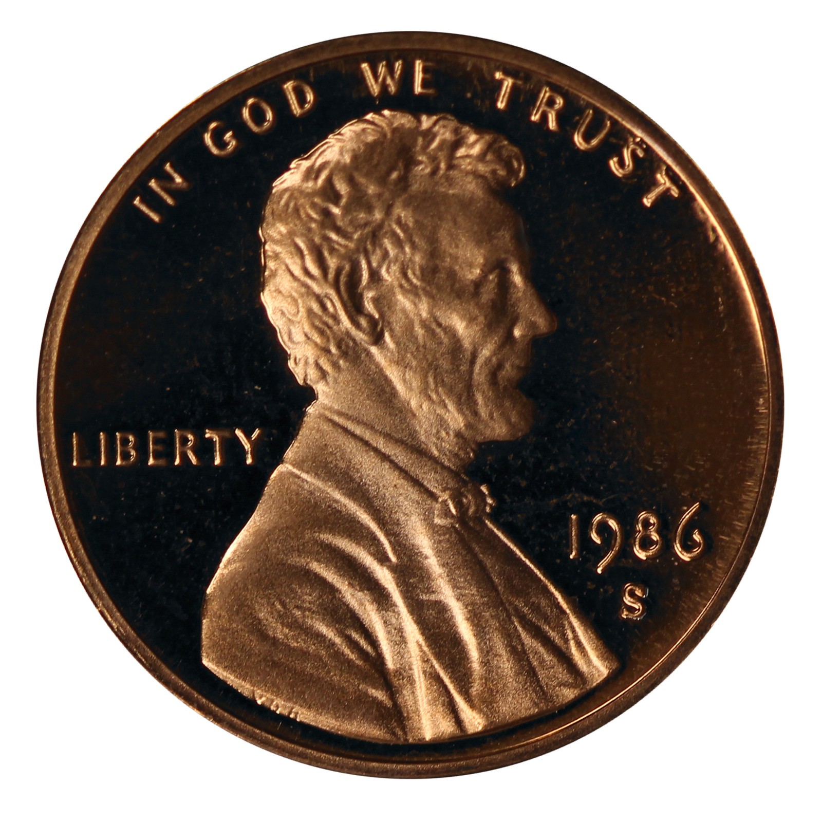 1986 -S Lincoln Memorial Cent Gem Proof Single Coin