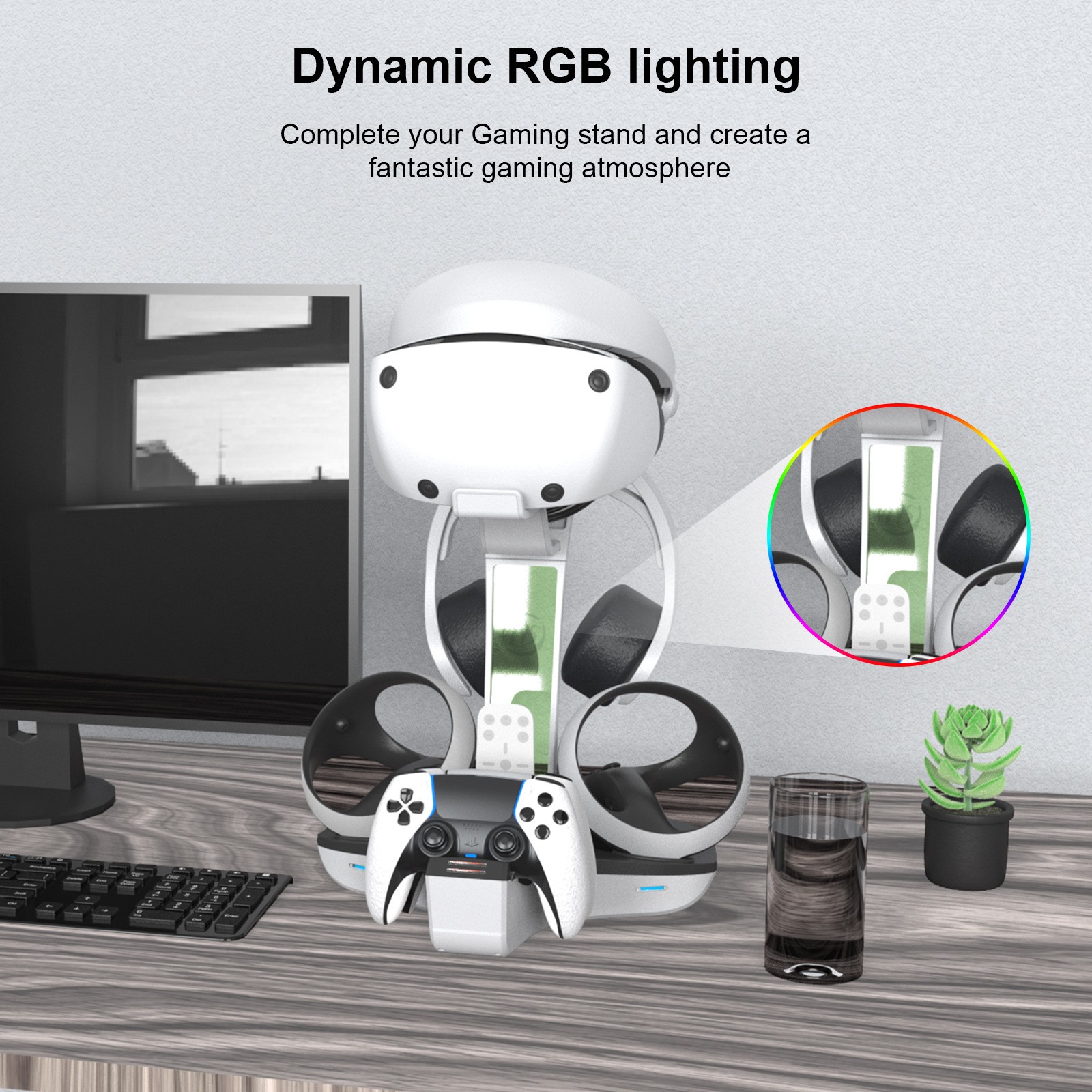 For Playstation 5 PS VR2 PS5 VR Stand Controller Charging Station Console Holder