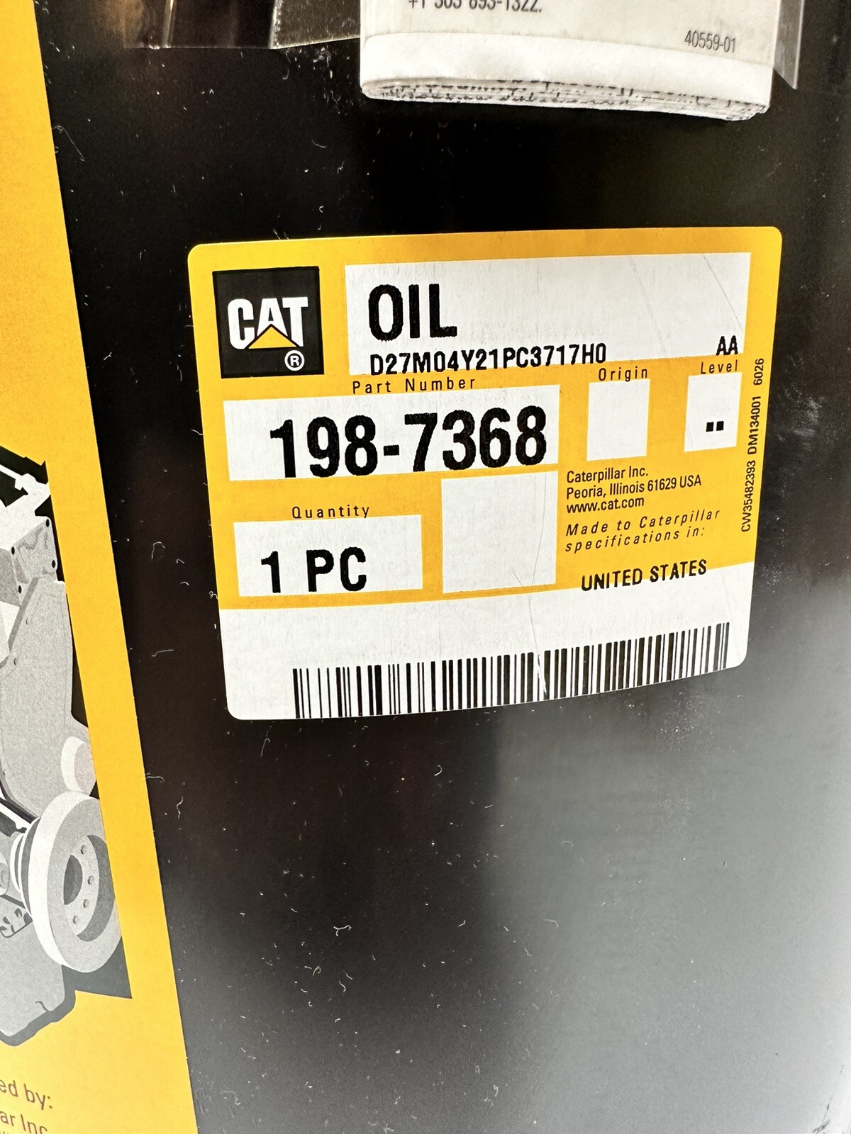 CAT Special Application Engine Oil SAE 30, 198-7368, 5 Gal