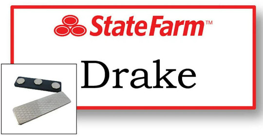 DRAKE FROM STATE FARM NAME BADGE HALLOWEEN COSTUME PROP PIN FREE SHIPPING