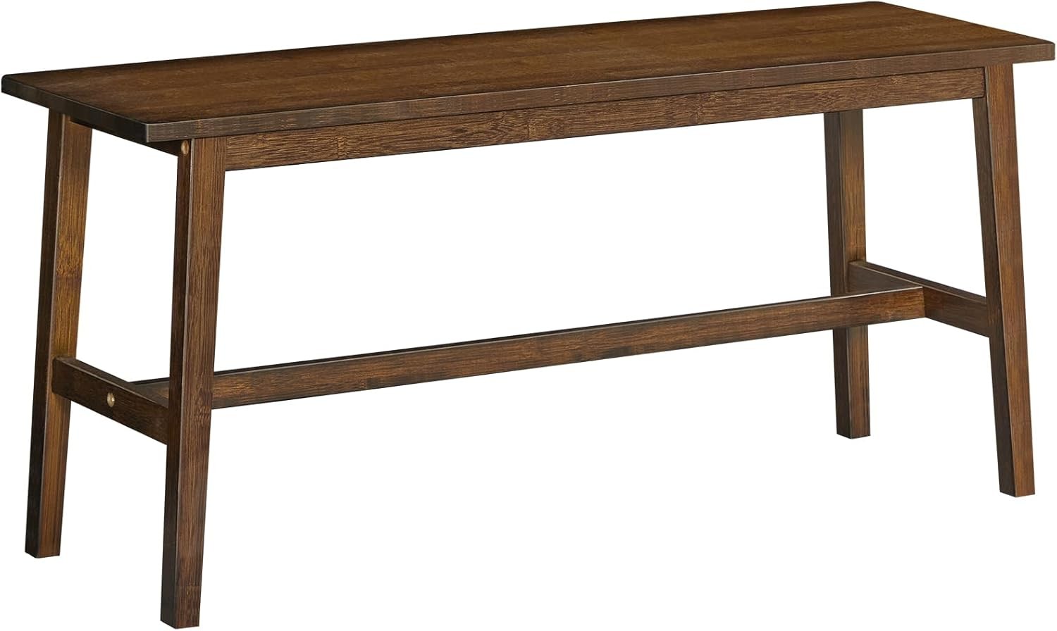 39.3'' Bamboo Dining Bench Farmhouse Kitchen Table Bench Kitchen & Living Room