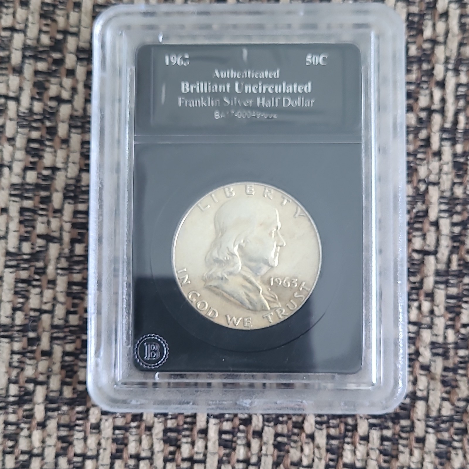 1963 Franklin Silver Half Dollar Brilliant Uncirculated Philadelphia Bradford E…