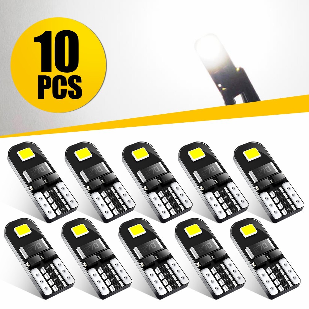 10x LED T10 For Toyota Prius Headlight Parking City Light Bulbs 6000K White 2825