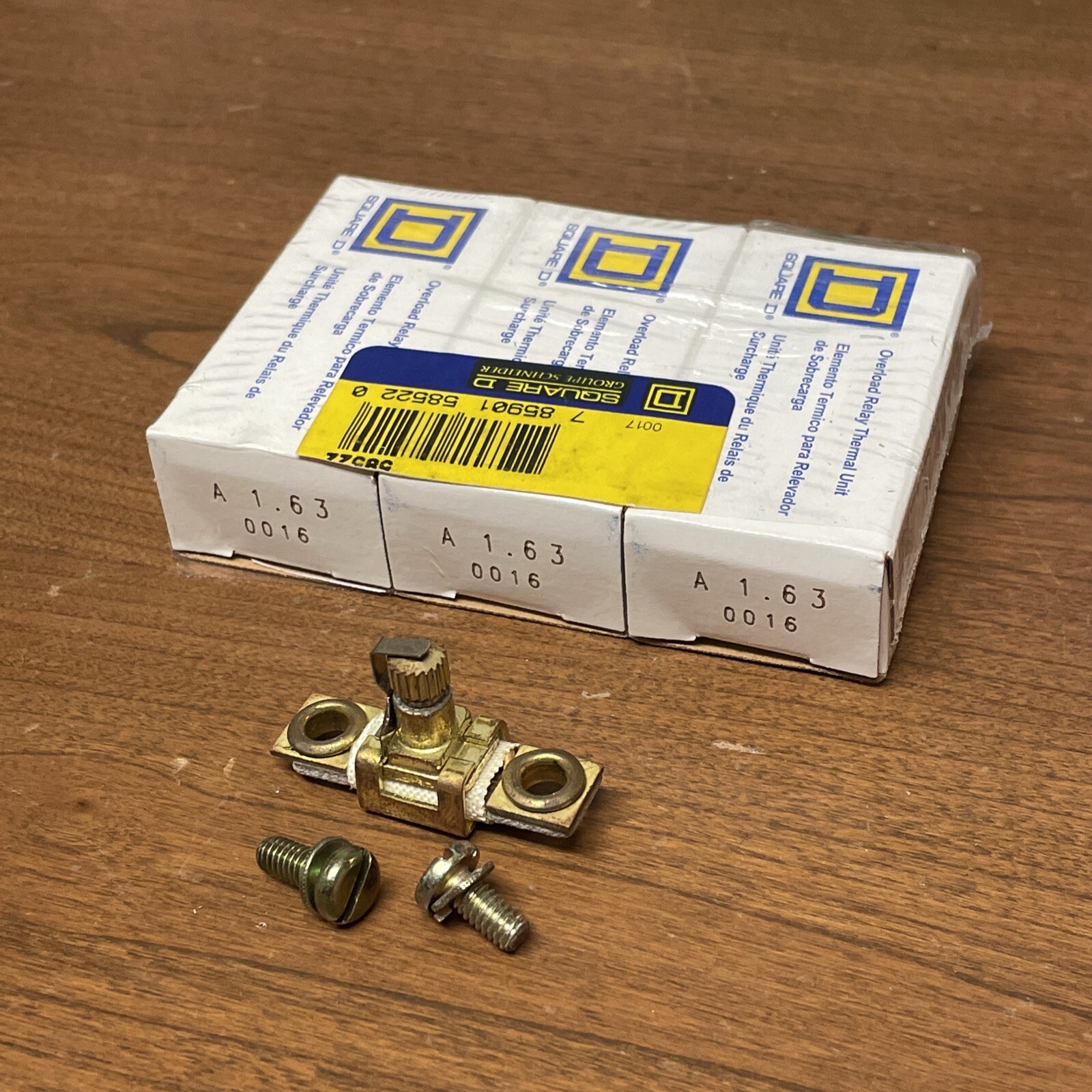 New Lot Of (3) Square D A1.63 Thermal Overload Relay Units