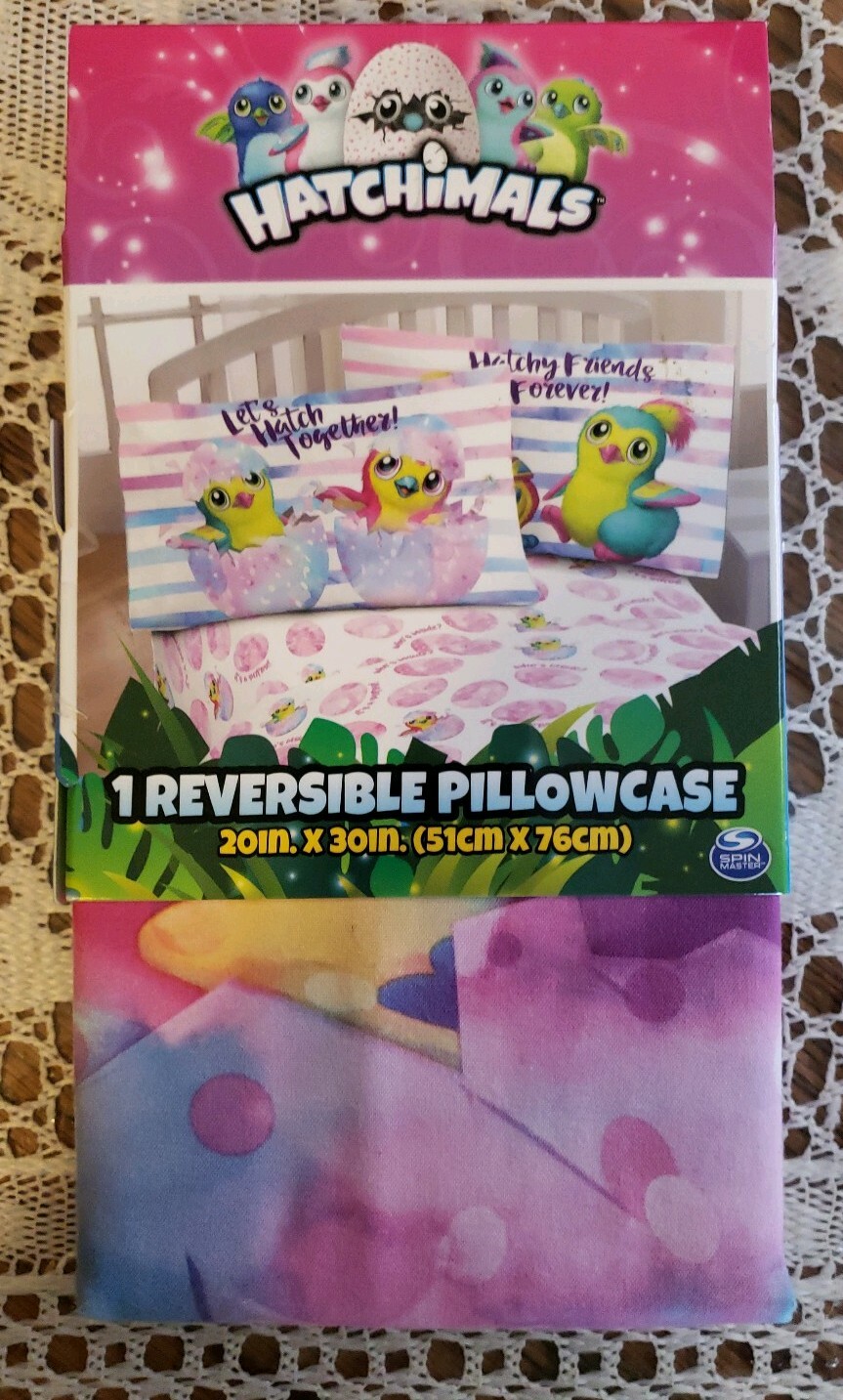 Lot Of 3 Hatchimals Reversible Pillowcases - New In Original Packaging