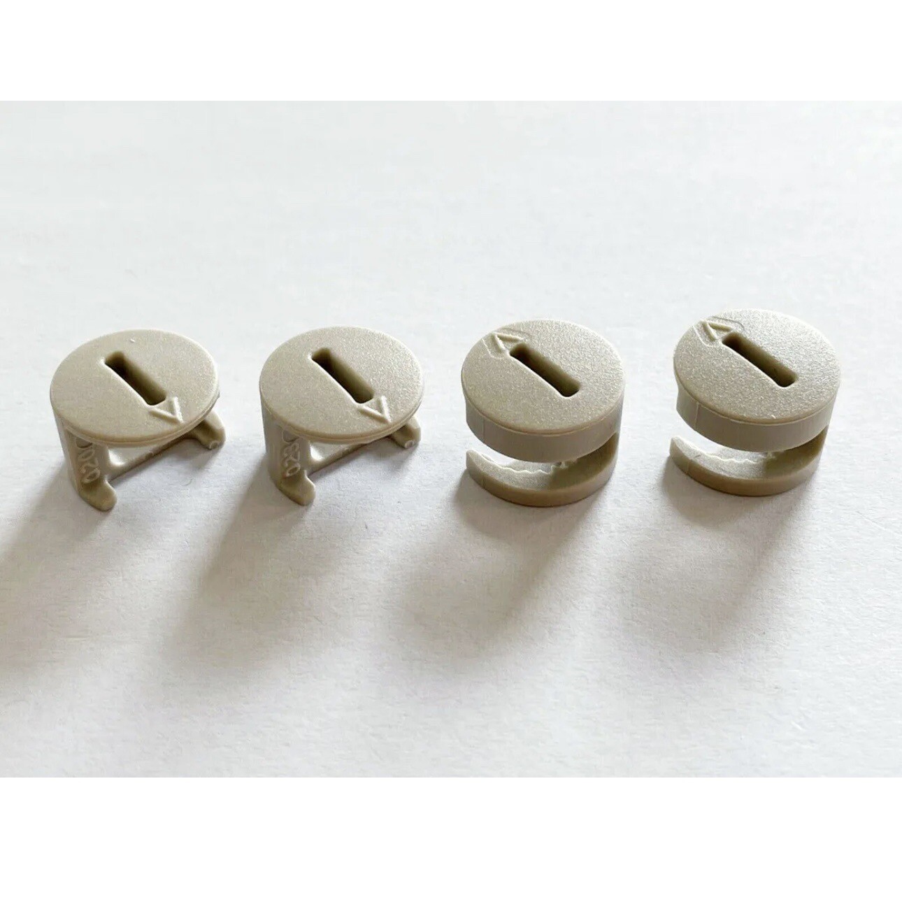 Ikea Plastic cam lock nuts, Part # 120076, tan (4 pack) - NEW