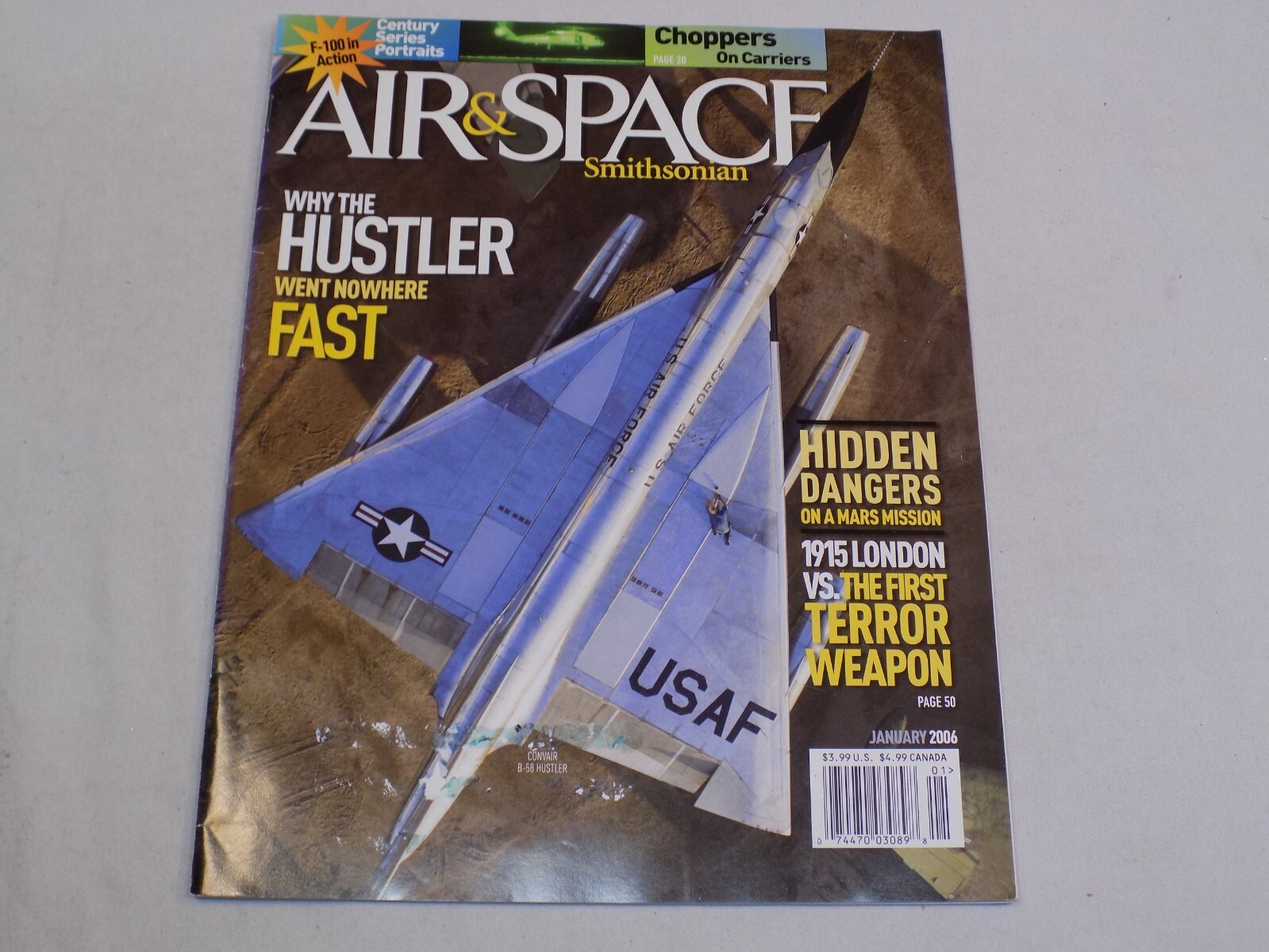 Air Space Smithsonian Magazine Jan 2006 USAF F-100 Choppers on Carriers