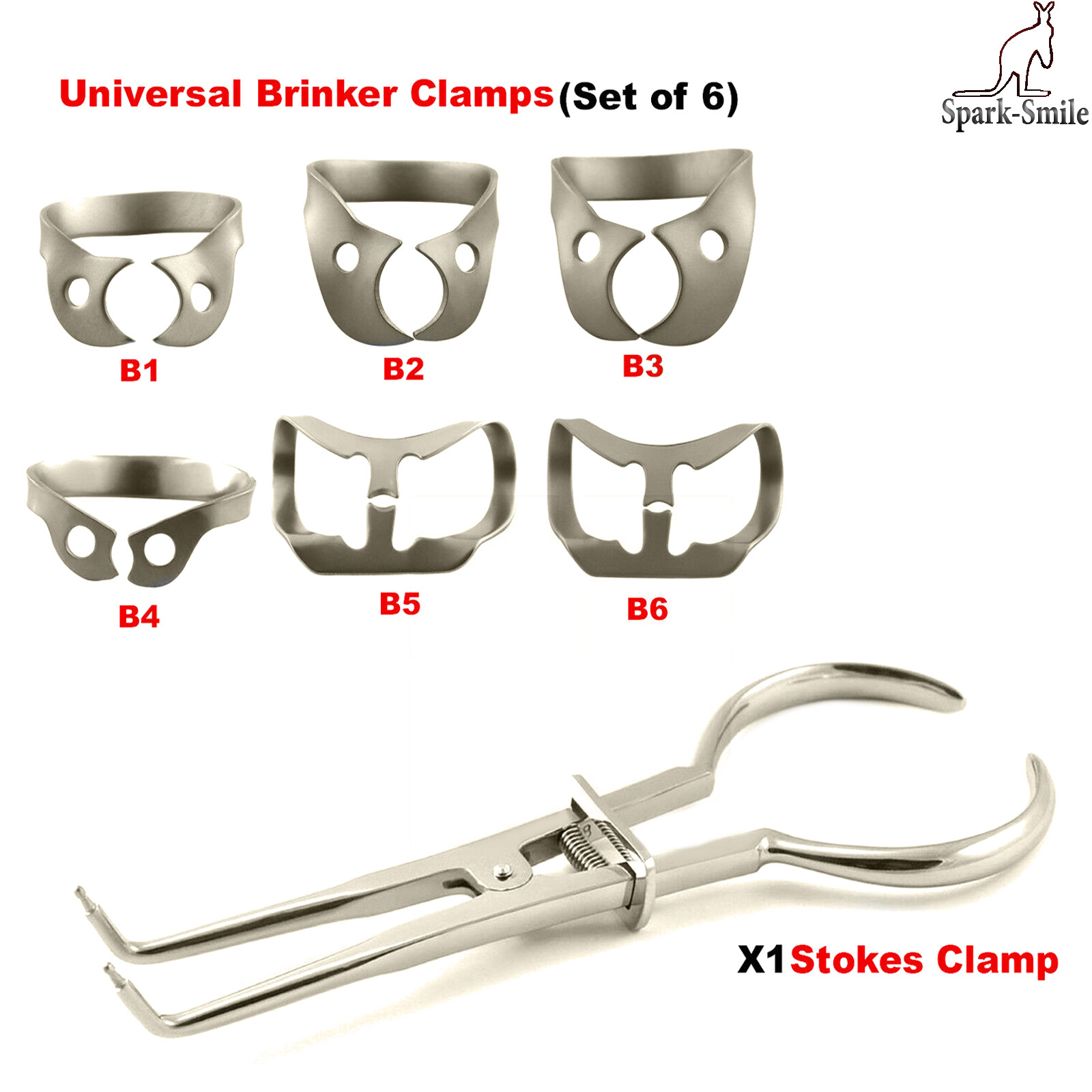 Endodontic Rubber Dam Brinker Universal Clamp Stoke Placing Removing Tooth Clamp