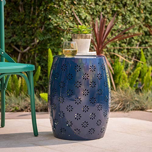 CHRISTOPHER KNIGHT HOME RUBY OUTDOOR 12" IRON SIDE TABLE, DARK - Scratch & Dent