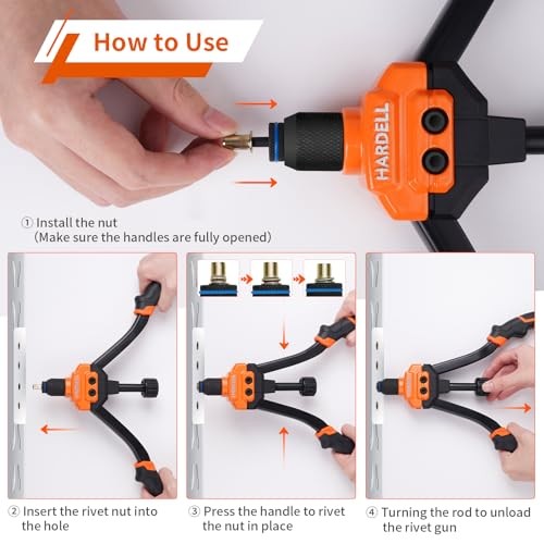 14" Rivet Nut Tool with 100 Pcs Rivet Upgraded 14" Rivnut Tool