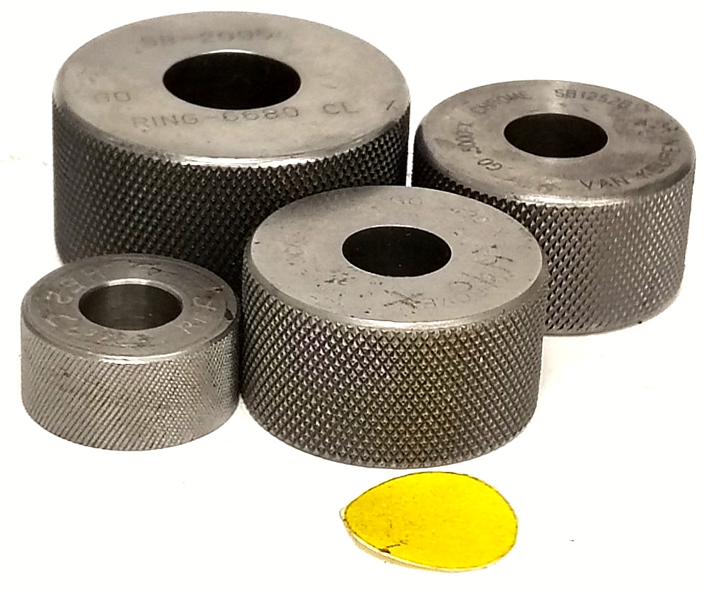ASSORTED LOT KNURLED RING GAGES STEEL MATERIAL  ***LOT OF 4****
