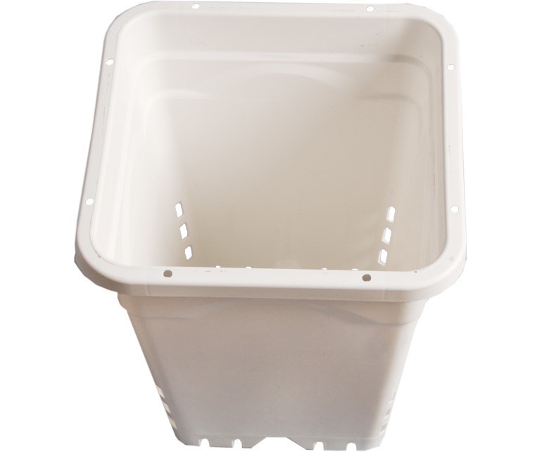 Active Aqua 12 x 12 Square White Pot, 12 Tall, case of 24