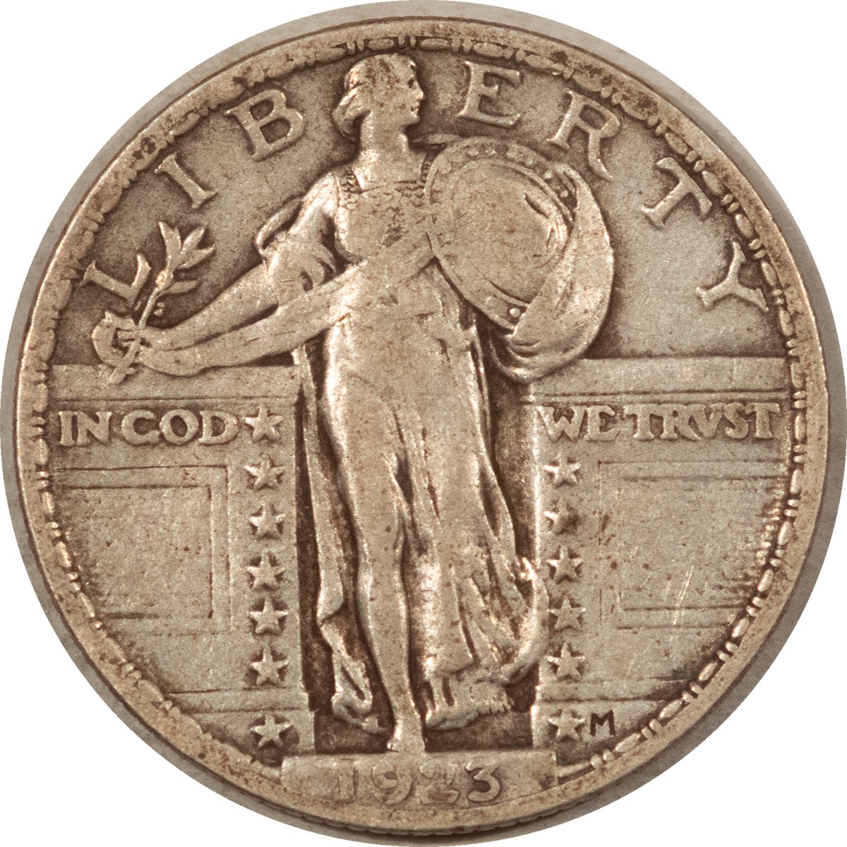 1923 STANDING LIBERTY QUARTER - HIGH GRADE CIRCULATED EXAMPLE!