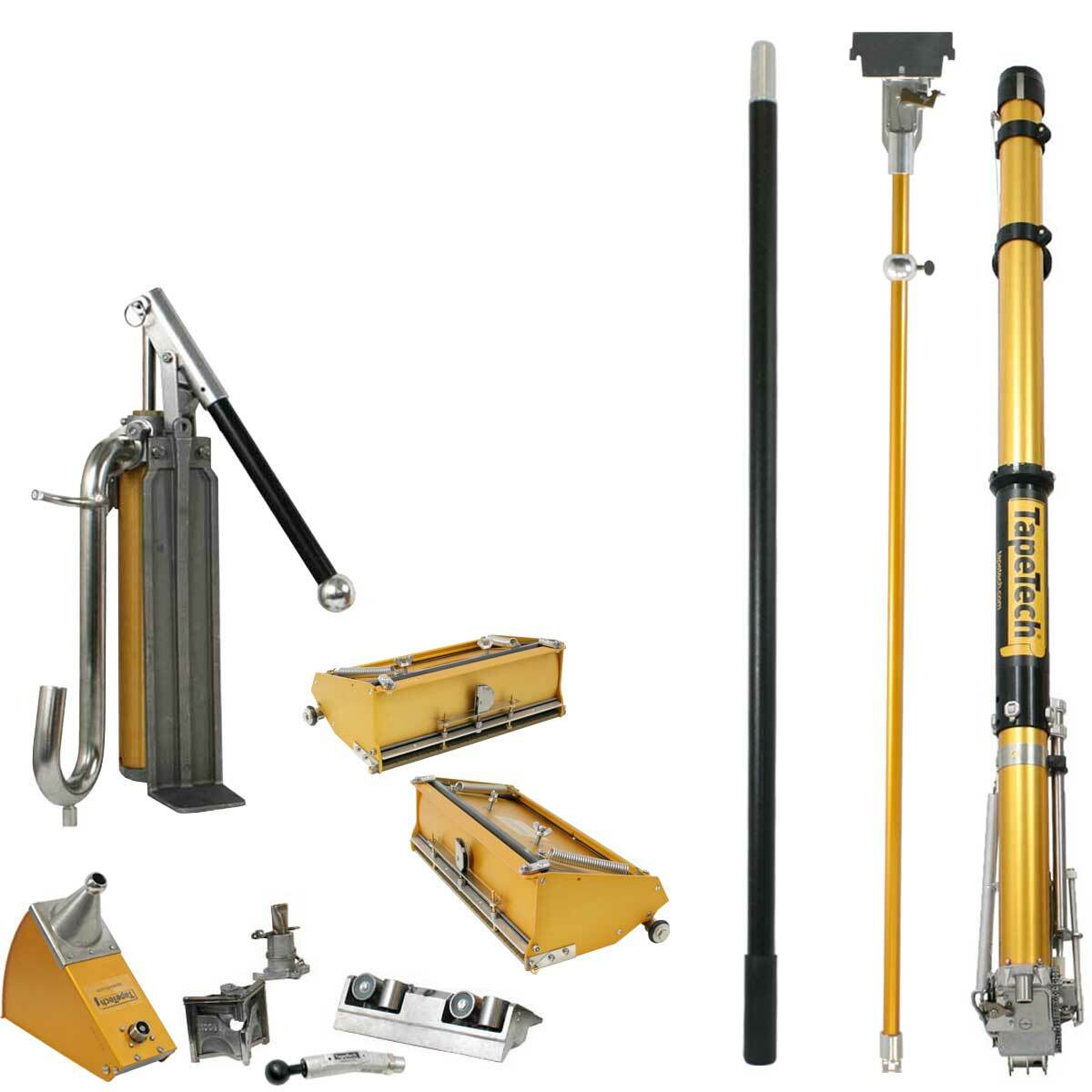 TapeTech Pro Value Drywall Taping/Finishing Set w/Taper, 10/12 Boxes, All Tools
