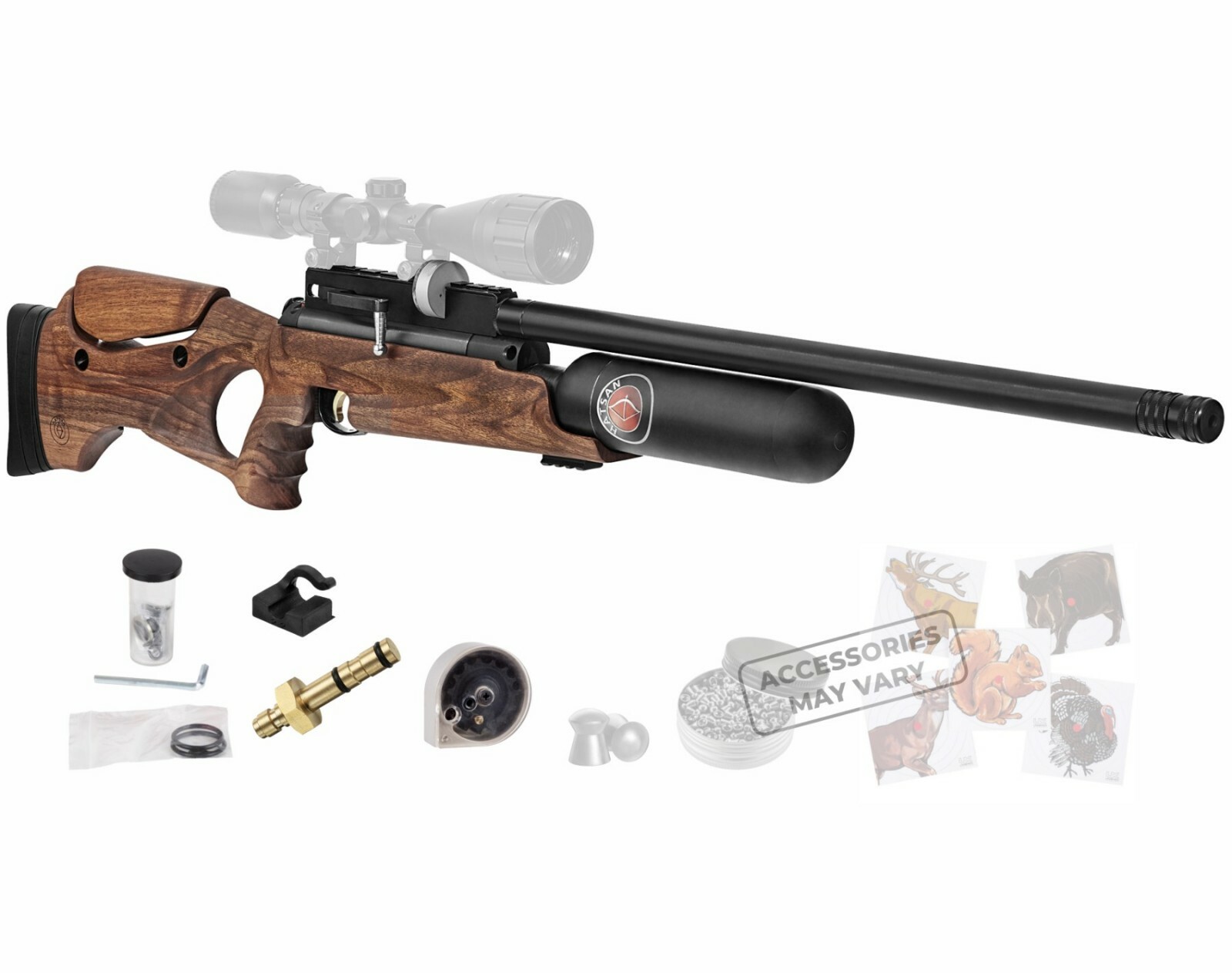 Hatsan NeutronStar PCP Air Rifle with Pack of Pellets and Paper Targets Bundle