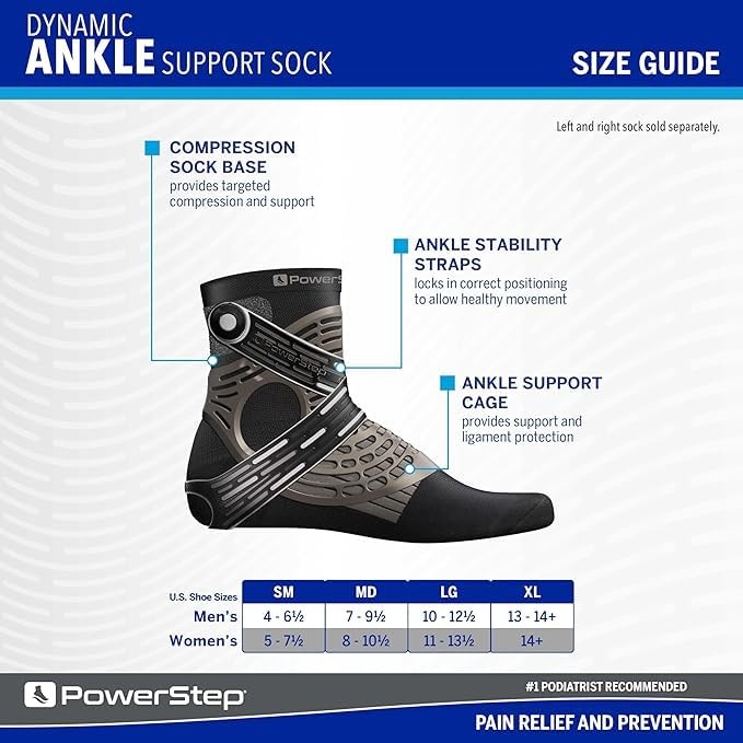 Right Ankle Support Sock Compression Brace Pain Relief Injury XL