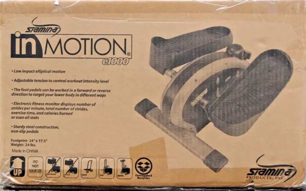 STAMINA InMOTION E1000 COMPACT ELIPTICAL MACHINE 55-1610 CARDIO NEW OPEN-BOX