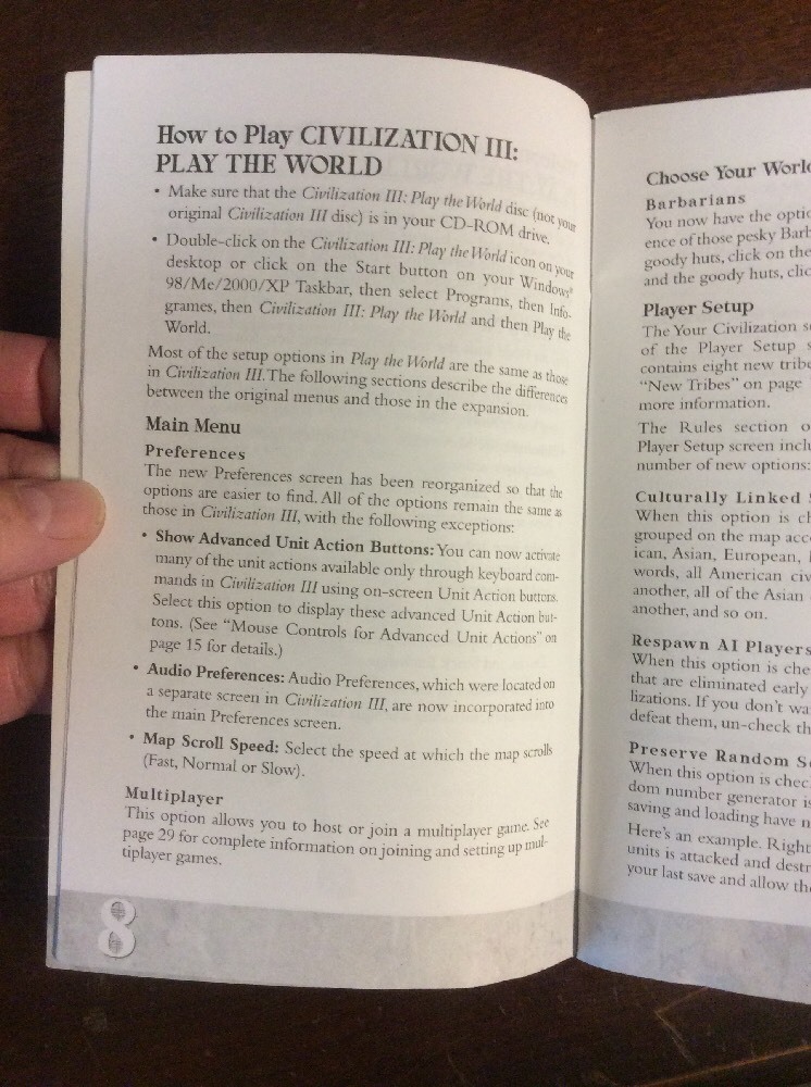 Sid Meier's Civilization 3 Manual Only For PC