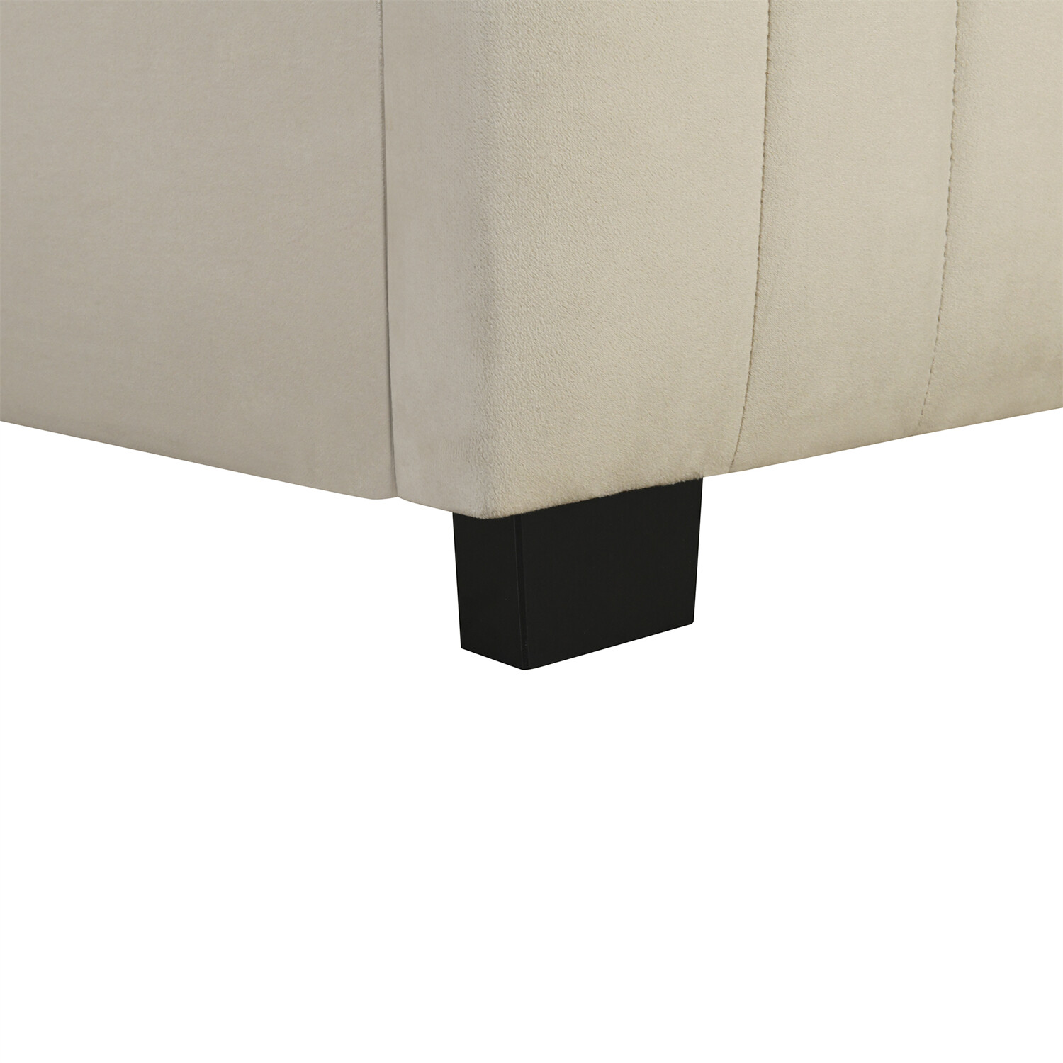 Twin Size Bed Frame Upholstered Platform Bed w/ Pull Out Trundle Beige/Pink US