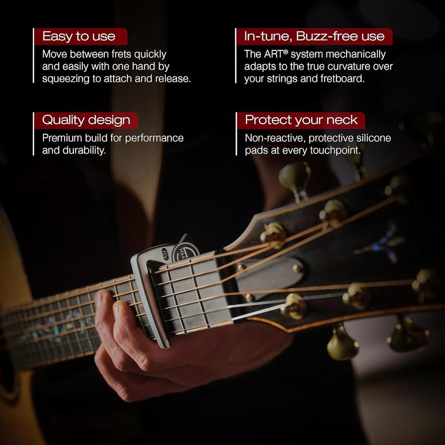 Performance 3 Capo - Adaptive Radius for Guitar Stability