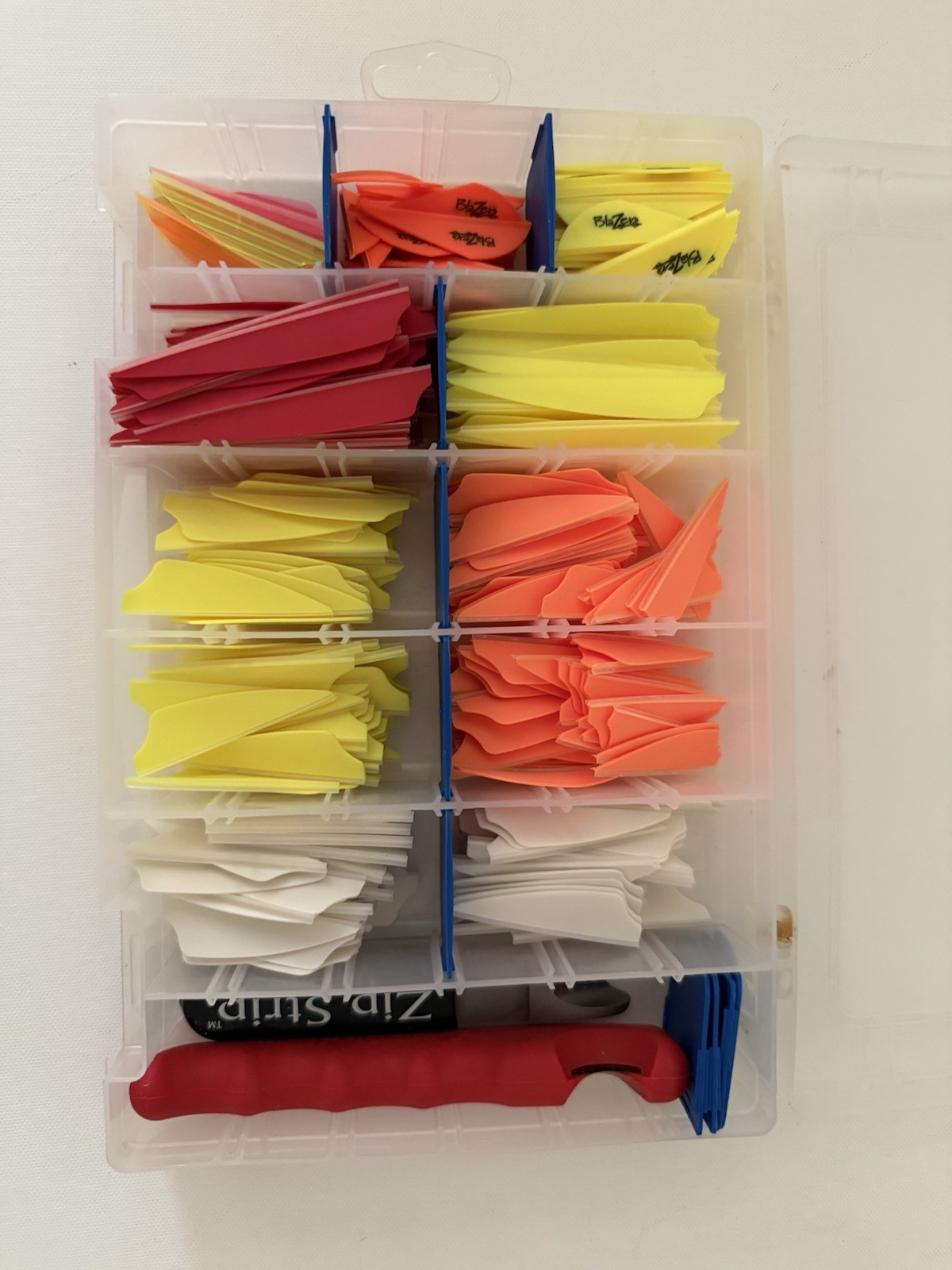 Crossbow fletching.