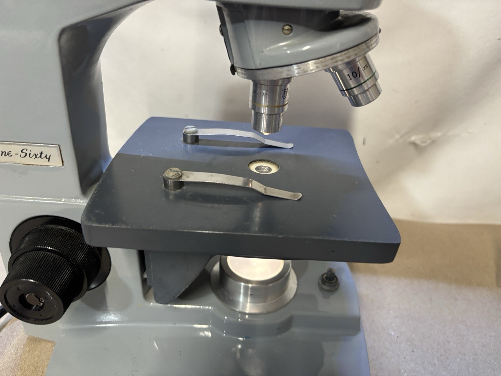 American Optical One-Sixty Vintage Microscope 2 Objective Lenses Made in USA!