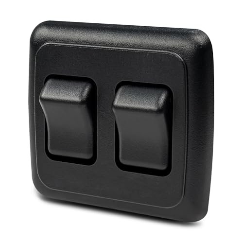 Double SPST On-Off Switch with Bezel, 12V Light Switch, 12V Interior