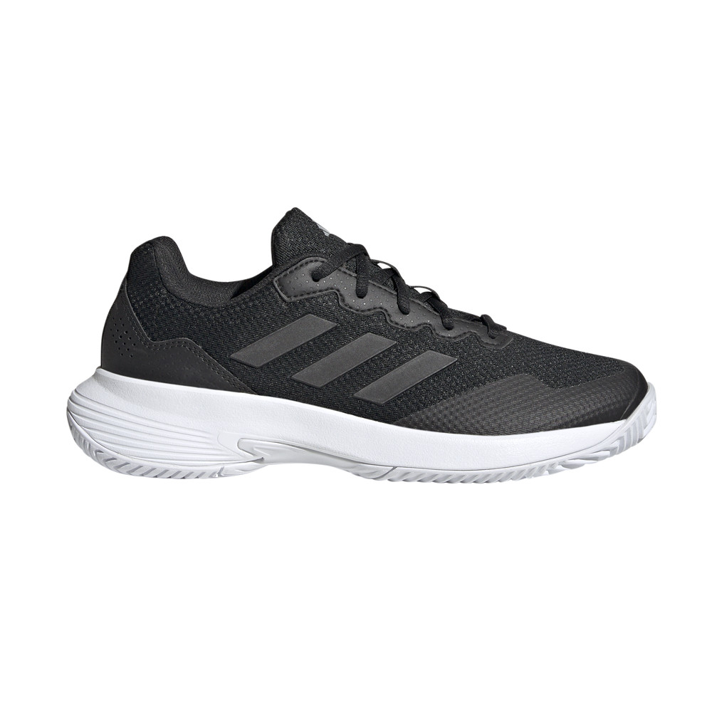 adidas Gamecourt 2.0 Lace Up Tennis  Womens Black Sneakers Athletic Shoes ID1494