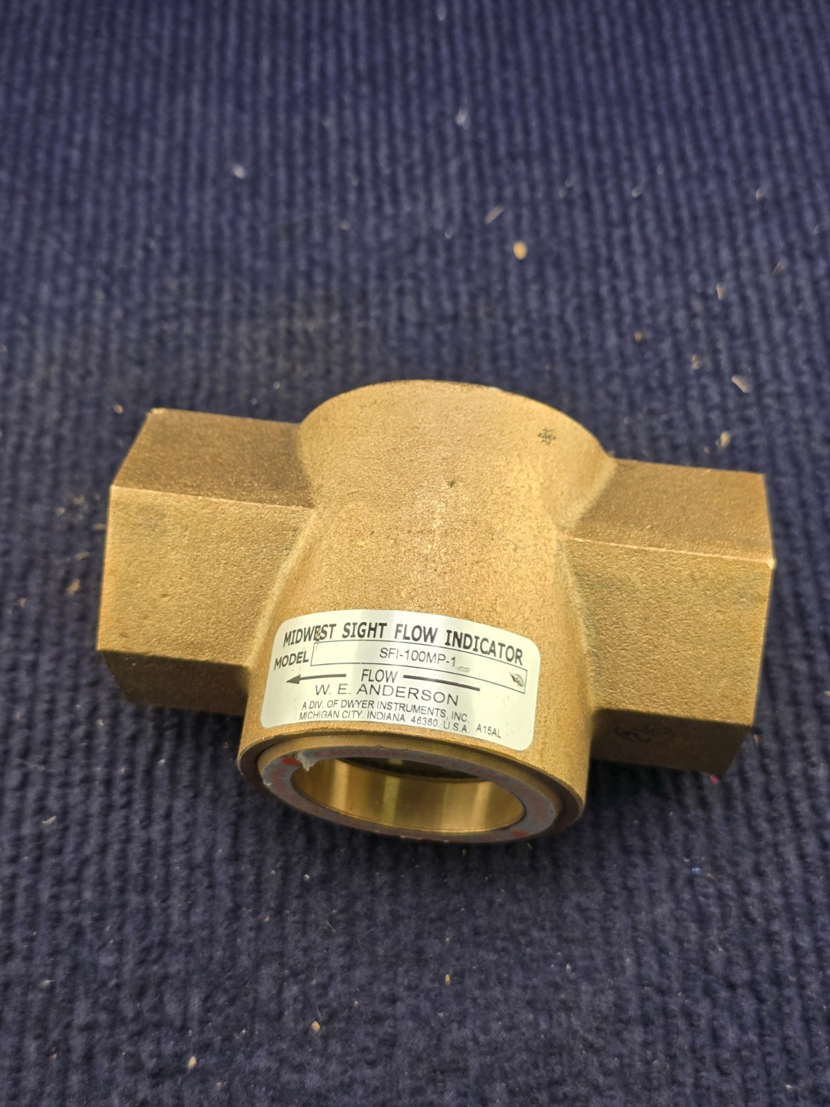 DWYER SFI-100MP-1: MIDWEST SIGHT FLOW INDICATION 100MP SFI BRASS 1 NPT