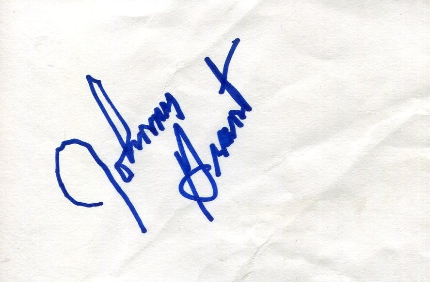Johnny Grant Radio Personality TV Producer Mayor Of Hollywood Signed Autograph