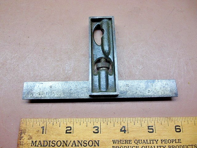 Antique & Rare BROWN & SHARPE 6" Straight Machinist's Square Working Bubble VGC