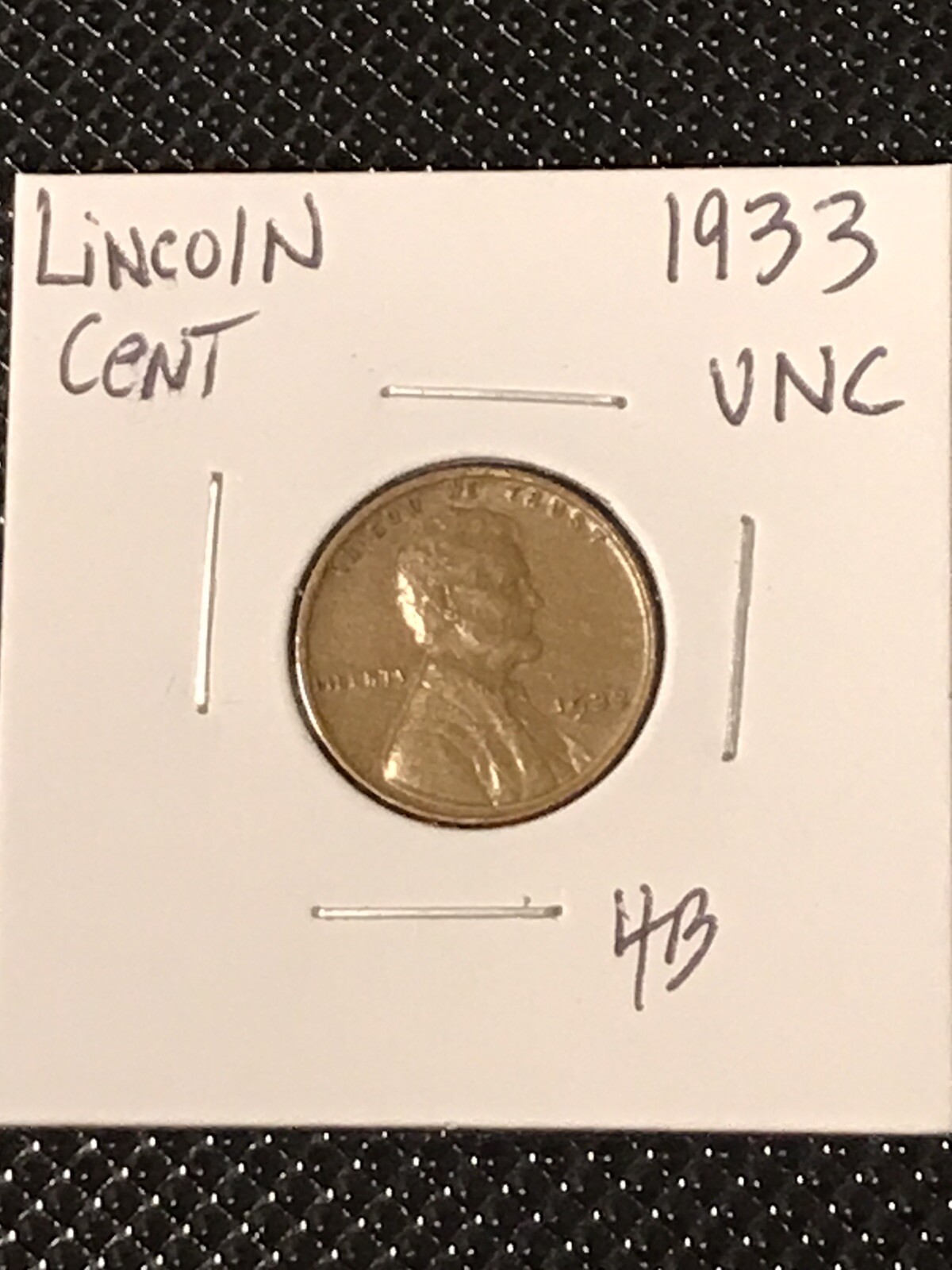 1933 Lincoln Cent Upper Grade Item 4-B