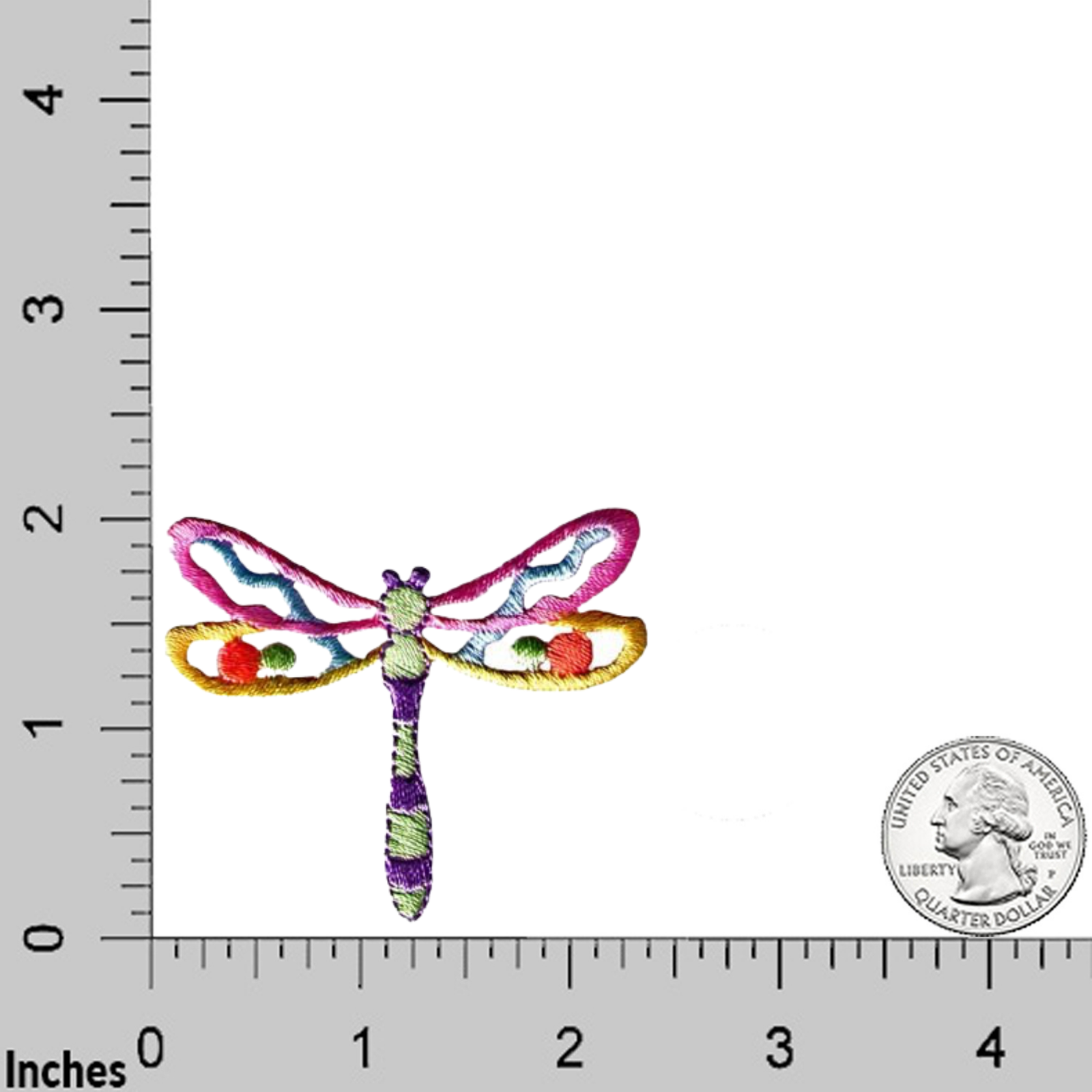 Dragonfly Patches (3 Pack) Insect Embroidered Iron On Patch Appliques