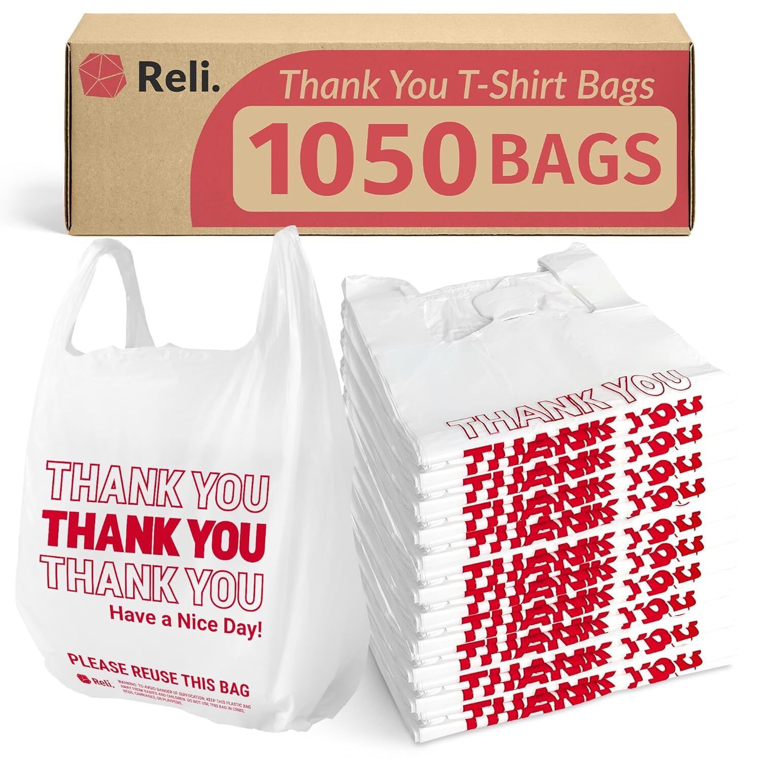Bolsas de plástico de agradecimiento (1050 unidades)