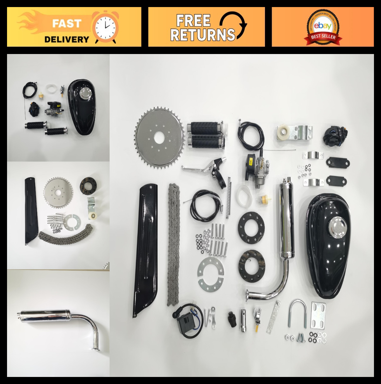 Complete Accessories Set for 2-Stroke PK80 YD100 LD100 - No Motor Included