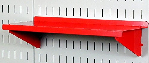 6in Deep Pegboard Shelf Assembly Slotted Tool Board Red Metal Storage Rack