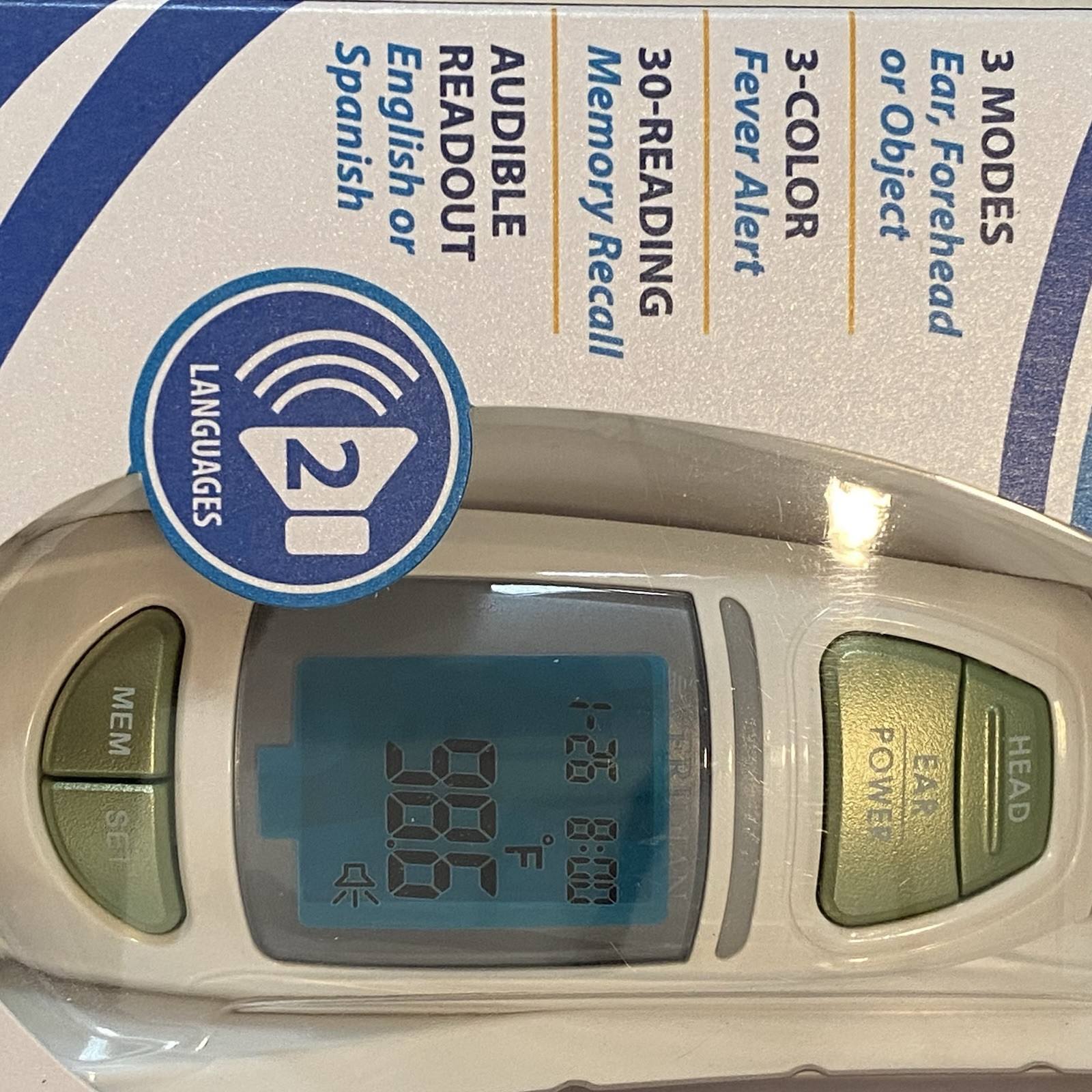 Veridian Healthcare 09342 Talking Ear and Forehead Infrared Thermometer